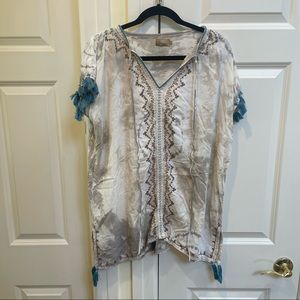 Skemo Beige Tie-Dye Tunic